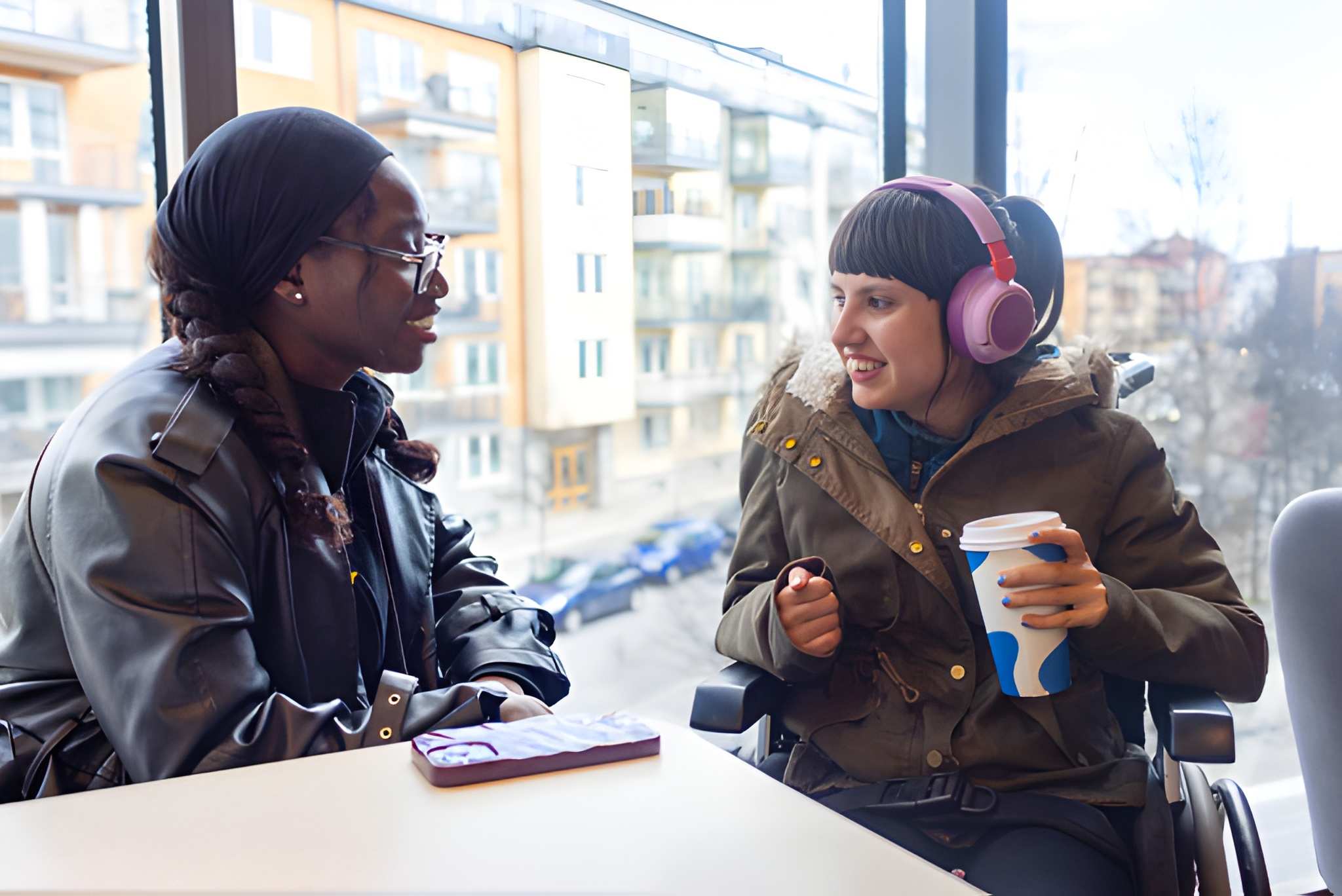 Support worker and participant sharing a moment of connection